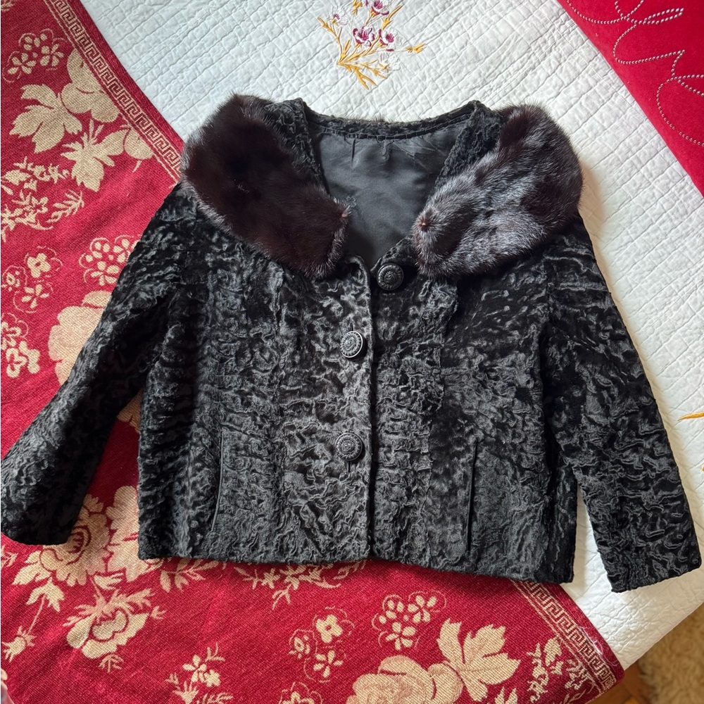 Elegant Black Faux Fur Women's Coat
